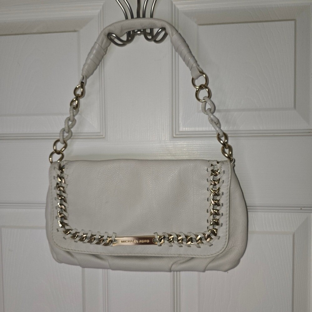 Michael Kors ivory Leather shoulder Chain Bag - Picture 2 of 12